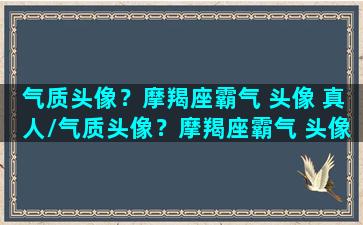 气质头像？摩羯座霸气 头像 真人/气质头像？摩羯座霸气 头像 真人-我的网站